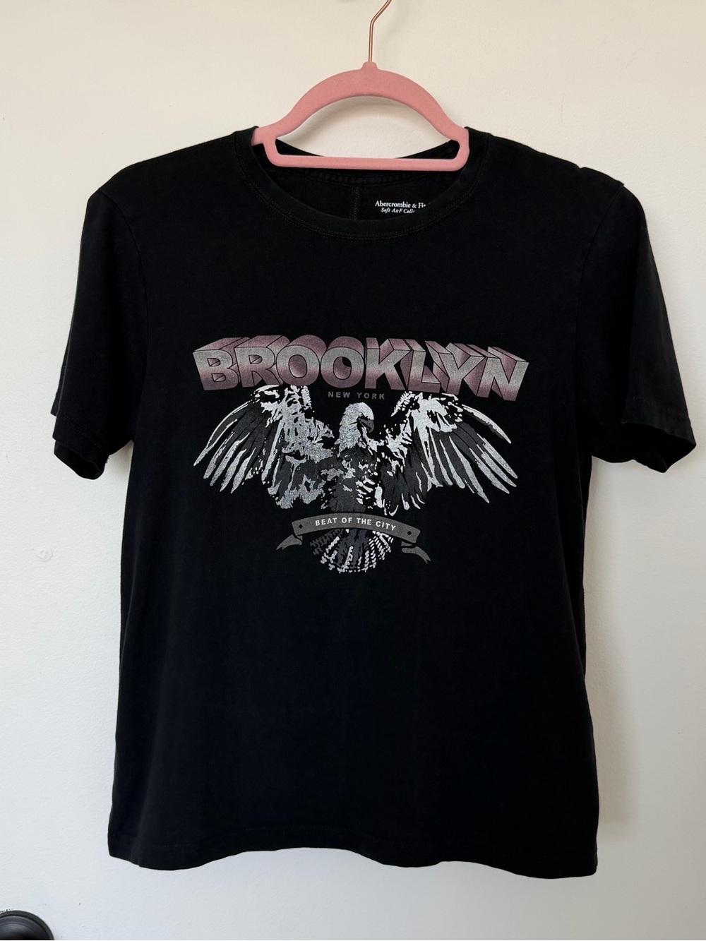 Abercrombie & Fitch Black Graphic 'Brooklyn' Short Sleeve Tee